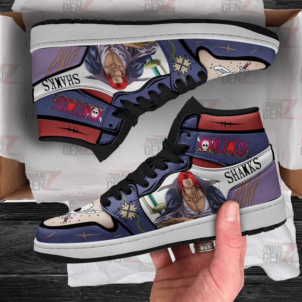 One Piece Shanks Red Hair JD Sneakers Custom Anime Shoes
