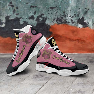 Back Clover Coral Peacock Air Jordan 13 Custom Anime Shoes Th220428-02
