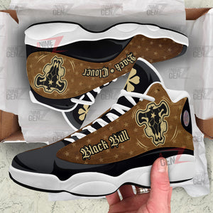 Back Clover Black Bull Air Jordan 13 Custom Anime Shoes