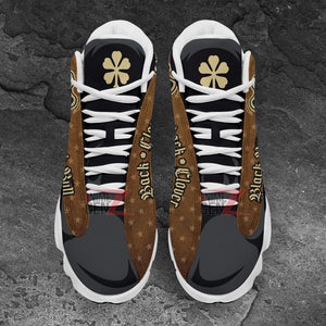 Back Clover Black Bull Air Jordan 13 Custom Anime Shoes