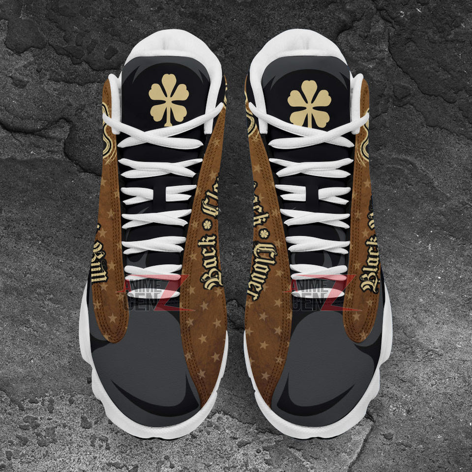Back Clover Black Bull Air Jordan 13 Custom Anime Shoes