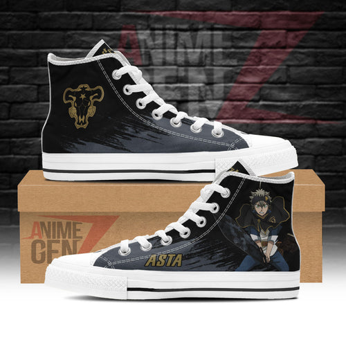 Asta Black Bull High Top Shoes Custom Anime Sneakers