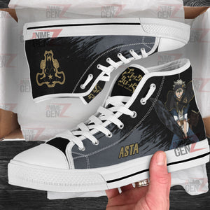 Asta Black Bull High Top Shoes Custom Anime Sneakers