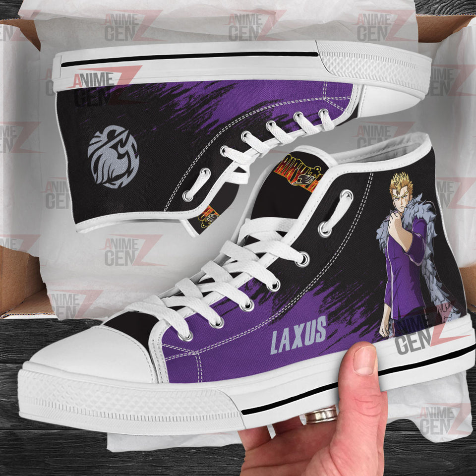 Fairy Tail Laxus Scarlet High Top Shoes Custom Anime Sneakers