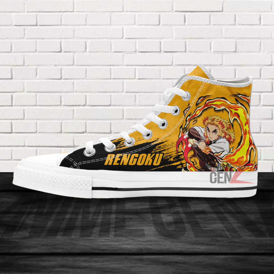 Demon Slayer Rengoku High Top Shoes Custom Anime Shoes