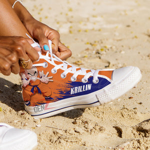 Dragon Ball Krillin High Top Shoes Vegeta Super Saiyan Custom Anime Sneakers