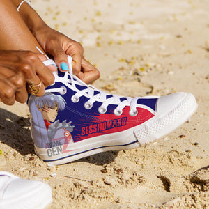 Inuyasha Sesshomaru High Top Shoes Custom Anime Shoes