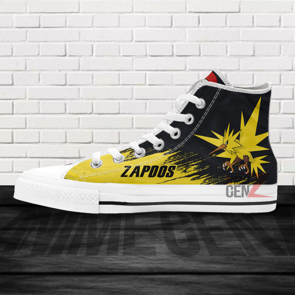 Pokemon Zapdos High Top Shoes Custom Anime Sneakers